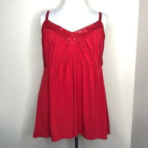 TORRID RED SEQUIN TOP SIZE 1